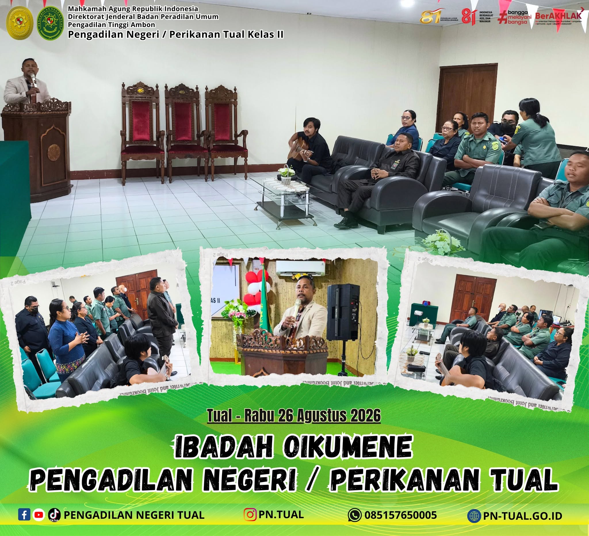 melaksanakan Ibadah Persekutuan Oikumene rutin