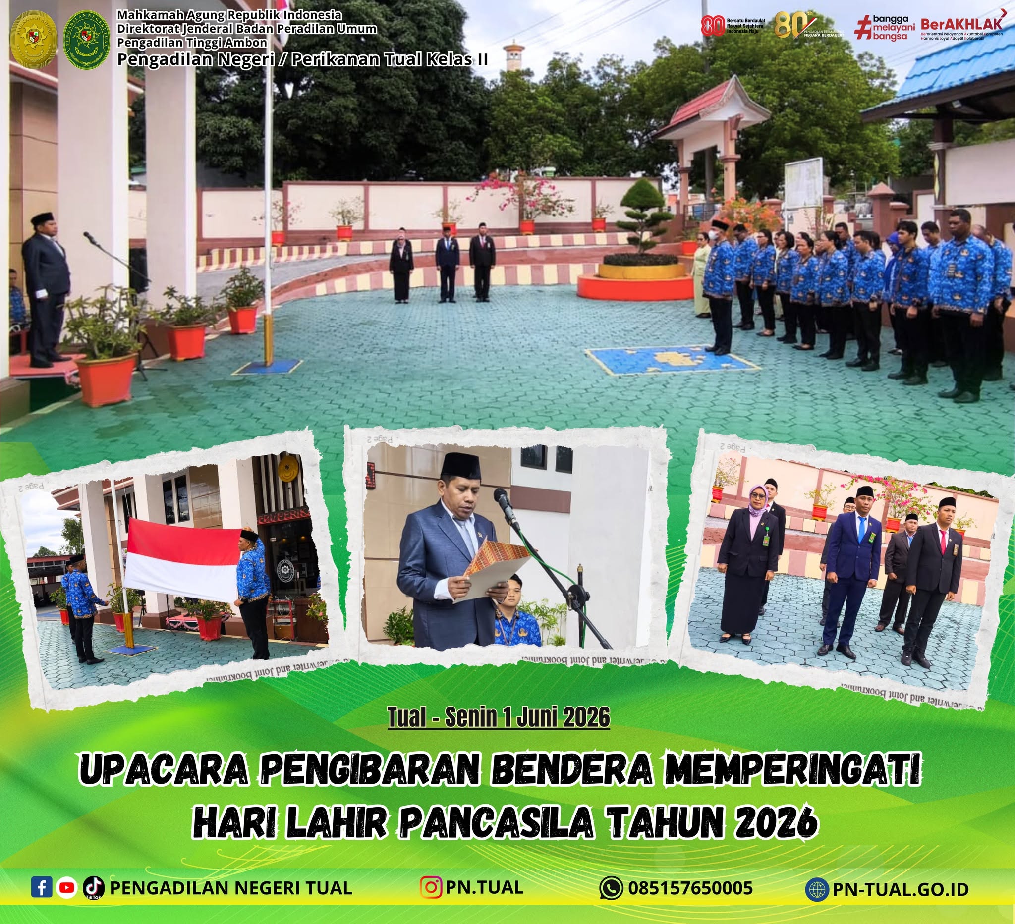 melaksanakan Upacara Peringatan Hari Lahir Pancasila Tahun 2026