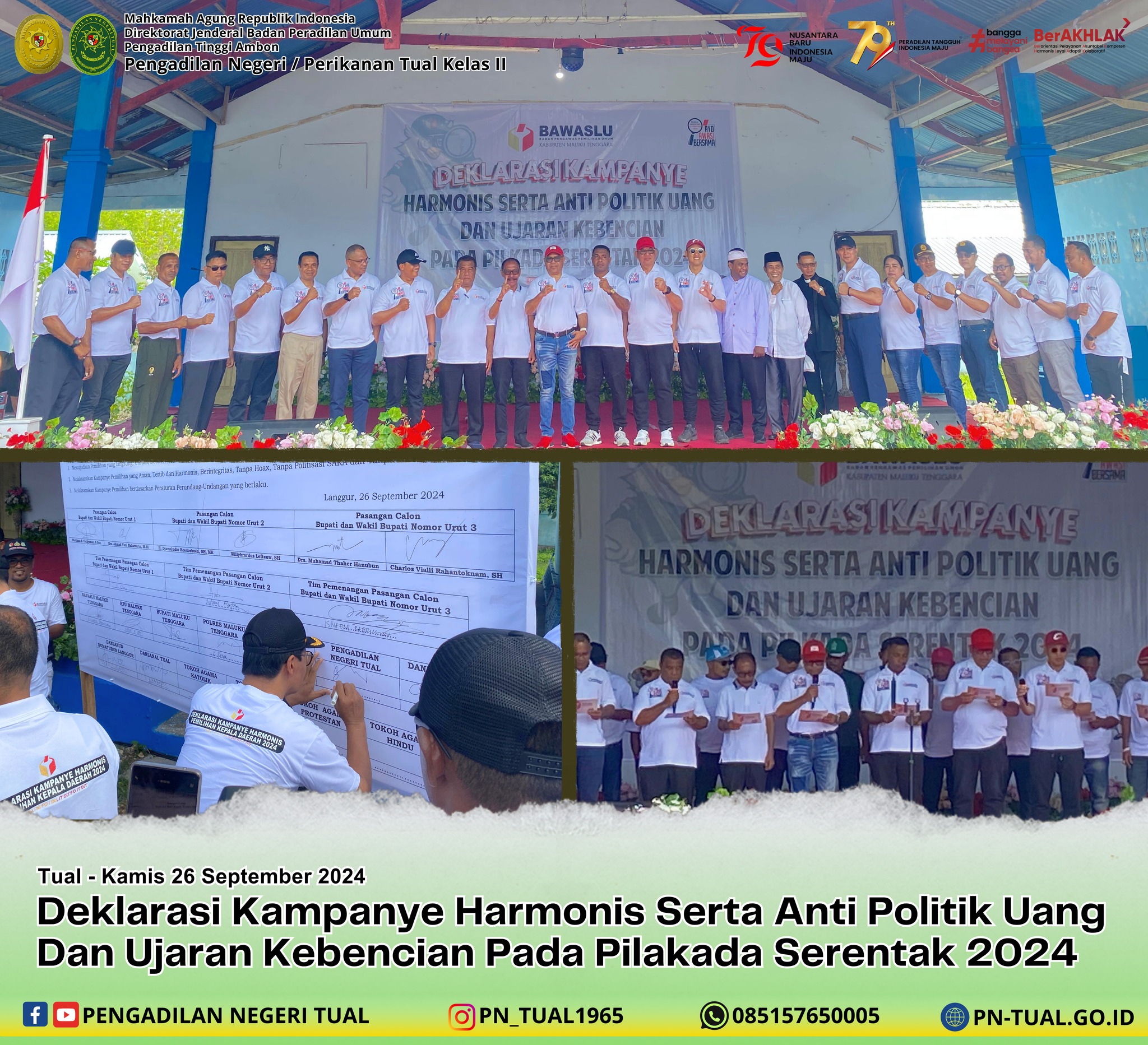 Kegiatan Deklarasi Kampanye Harmonis Serta Anti Politik Uang