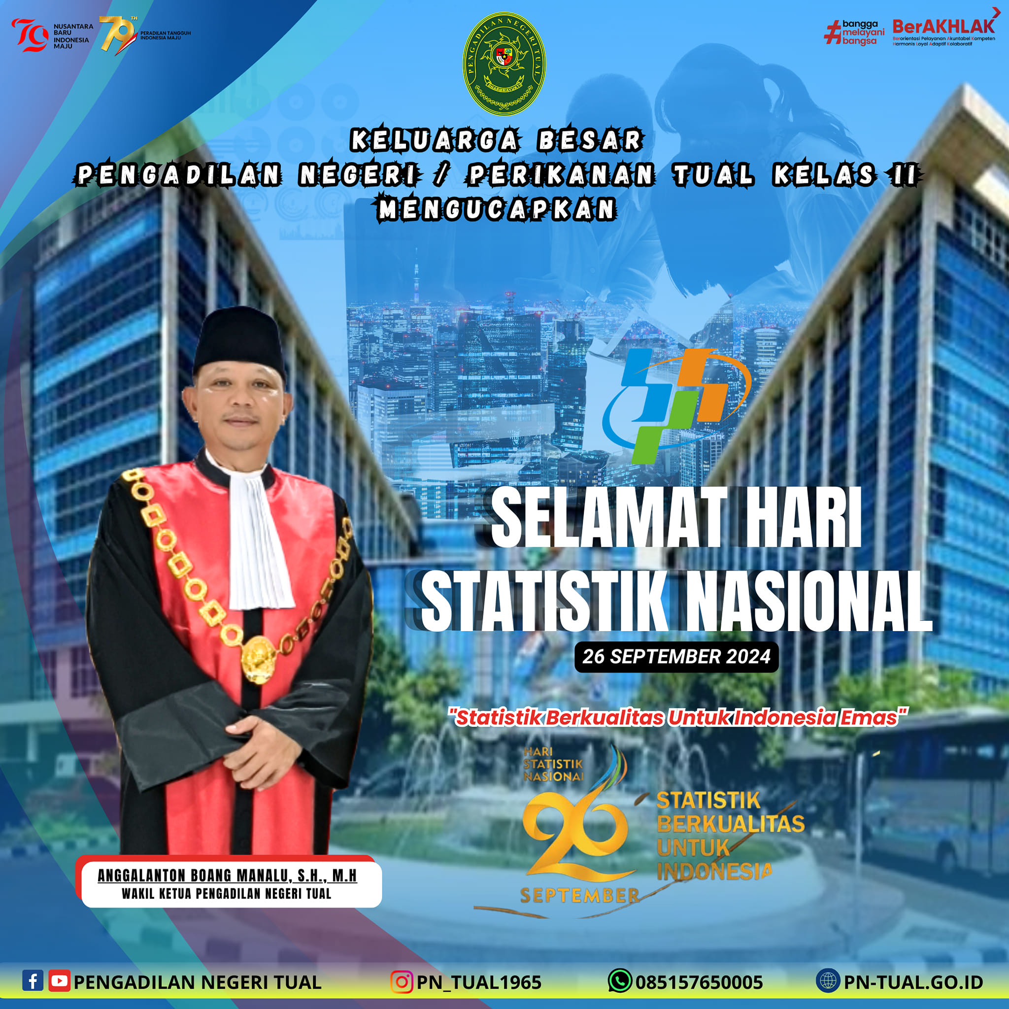 Mengucapkan Selamat Hari Statistik Nasional Tahun 2024