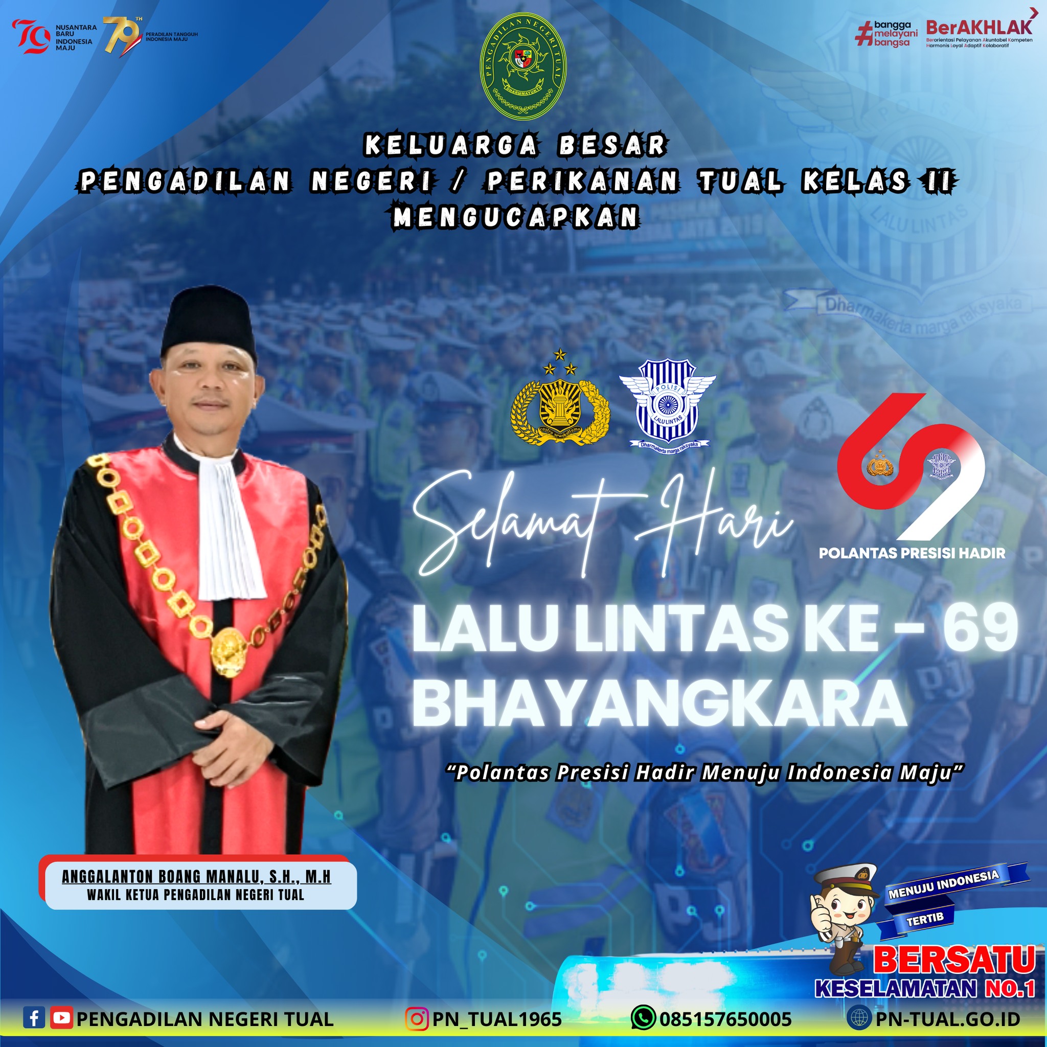 Selamat Hari Ulang tahun Ke 69 Polisi Lalu Lintas