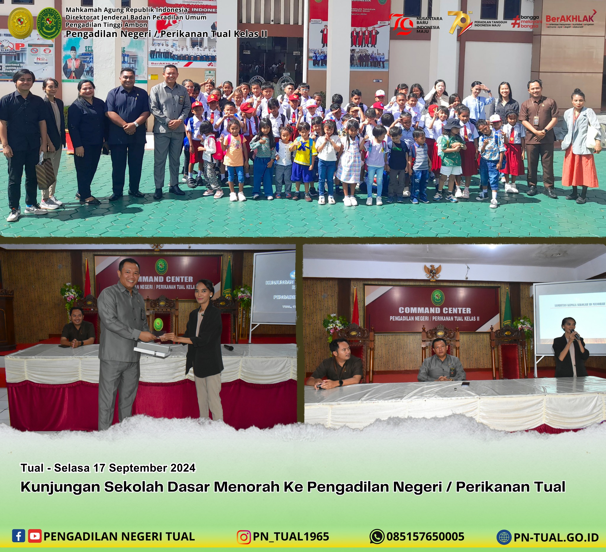 menerima Kunjungan Sekolah Dasar Menorah Kota Tual